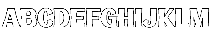 Muviora Outline Regular Font UPPERCASE