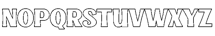 Muviora Outline Regular Font UPPERCASE