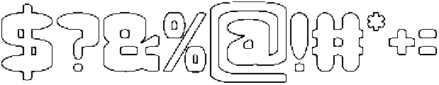 MUSIC THING-Hollow otf (100) Font OTHER CHARS