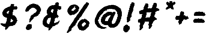 Mucillage Notes Oblique otf (400) Font OTHER CHARS