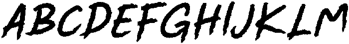 Mucillage Notes Oblique otf (400) Font UPPERCASE