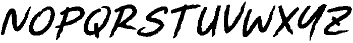 Mucillage Notes Oblique otf (400) Font UPPERCASE