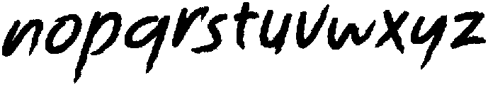 Mucillage Notes Oblique otf (400) Font LOWERCASE