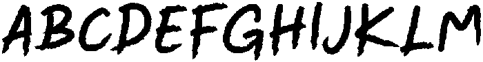 Mucillage Notes Regular otf (400) Font UPPERCASE