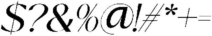 Mucks Oblique otf (400) Font OTHER CHARS