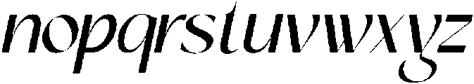 Mucks Oblique otf (400) Font LOWERCASE