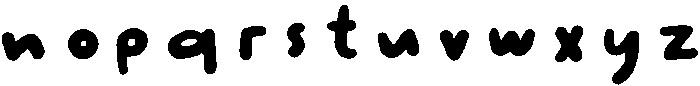 Muddle Regular otf (400) Font LOWERCASE