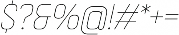 Mudhead Slab Italic Thin otf (100) Font OTHER CHARS