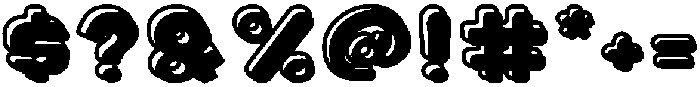 Muffin Soda Outline Shadow otf (400) Font OTHER CHARS
