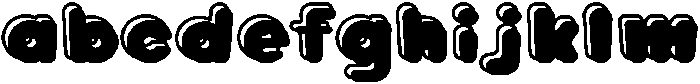 Muffin Soda Outline Shadow otf (400) Font LOWERCASE