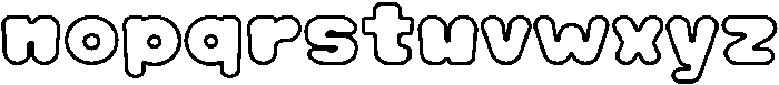Muffin Soda Outline otf (400) Font LOWERCASE