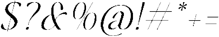 Mugia Italic Italic otf (400) Font OTHER CHARS