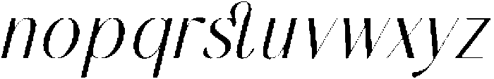 Mugia Italic Italic otf (400) Font LOWERCASE