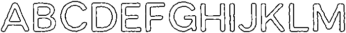 MulberrySans Outline otf (400) Font UPPERCASE