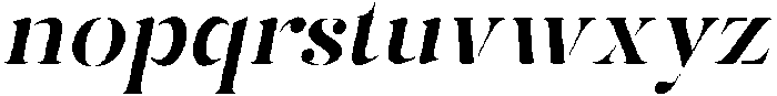 Mulich Bold Slanted otf (700) Font LOWERCASE