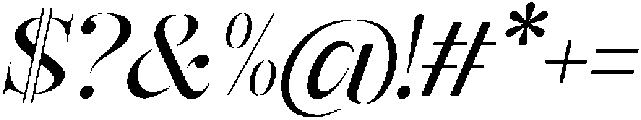 Mulich Slanted otf (400) Font OTHER CHARS