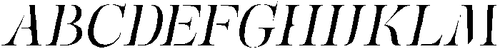 Mulich Slanted otf (400) Font UPPERCASE