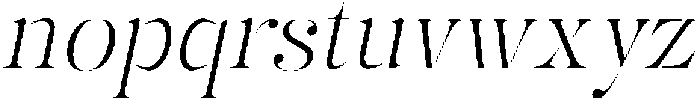 Mulich Thin Slanted otf (100) Font LOWERCASE