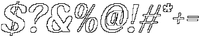 Mulinar Pixel Outline otf (400) Font OTHER CHARS