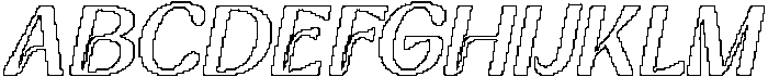 Mulinar Pixel Outline otf (400) Font UPPERCASE