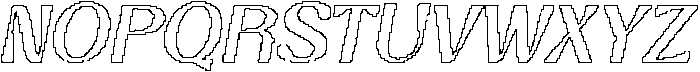 Mulinar Pixel Outline otf (400) Font UPPERCASE