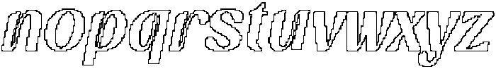 Mulinar Pixel Outline otf (400) Font LOWERCASE