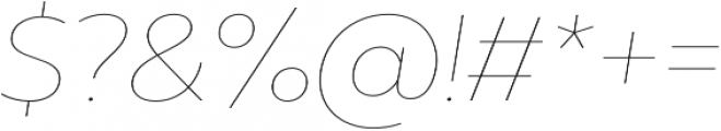 Muller Hairline Italic otf (100) Font OTHER CHARS