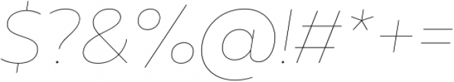 Muller Hairline Italic ttf (100) Font OTHER CHARS