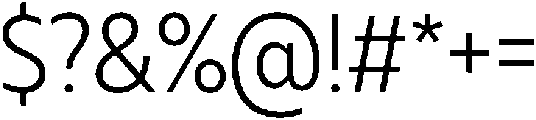 Muller Narrow Light otf (300) Font OTHER CHARS