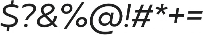 Muller Regular Italic otf (400) Font OTHER CHARS