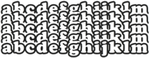 Mullet Regular otf (400) Font LOWERCASE
