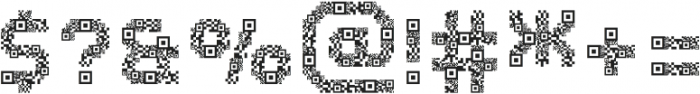 MultiType Glitch QR Code otf (400) Font OTHER CHARS