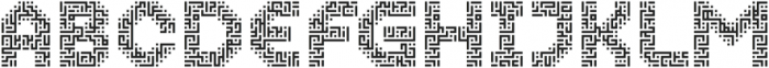 MultiType Maze Square Kufic otf (400) Font UPPERCASE
