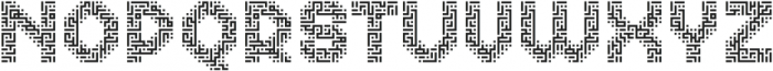 MultiType Maze Square Kufic otf (400) Font UPPERCASE