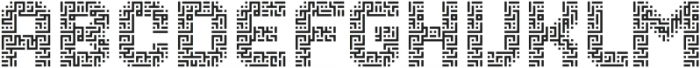 MultiType Maze Square Kufic otf (400) Font LOWERCASE