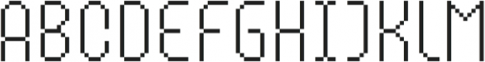 MultiType Pixel Compact Thin otf (100) Font UPPERCASE