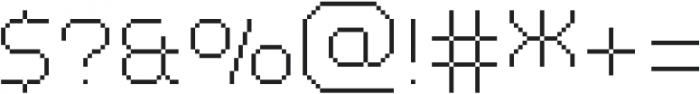 MultiType Pixel Regular Thin otf (100) Font OTHER CHARS