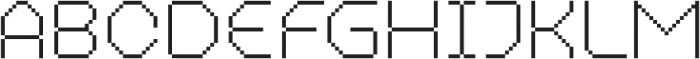 MultiType Pixel Regular Thin otf (100) Font UPPERCASE