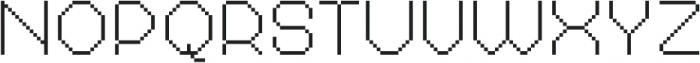 MultiType Pixel Regular Thin otf (100) Font UPPERCASE