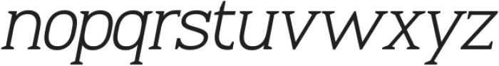 Multigenum Light Italic otf (300) Font LOWERCASE