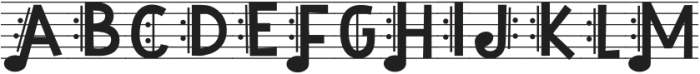 Music Note Five otf (400) Font UPPERCASE