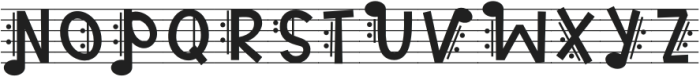 Music Note Five otf (400) Font UPPERCASE