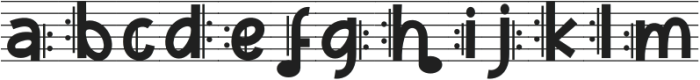 Music Note Five otf (400) Font LOWERCASE