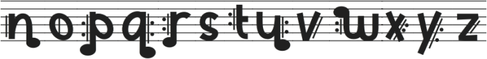 Music Note Five otf (400) Font LOWERCASE