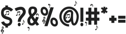 Music Note Six otf (400) Font OTHER CHARS