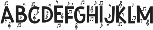 Music Note Six otf (400) Font UPPERCASE