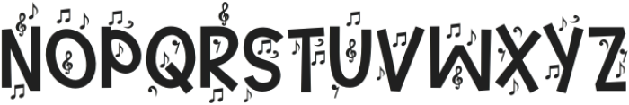 Music Note Six otf (400) Font UPPERCASE