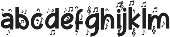 Music Note Six otf (400) Font LOWERCASE