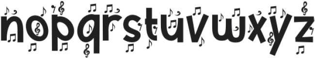 Music Note Six otf (400) Font LOWERCASE