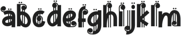 Music Note Three otf (400) Font LOWERCASE